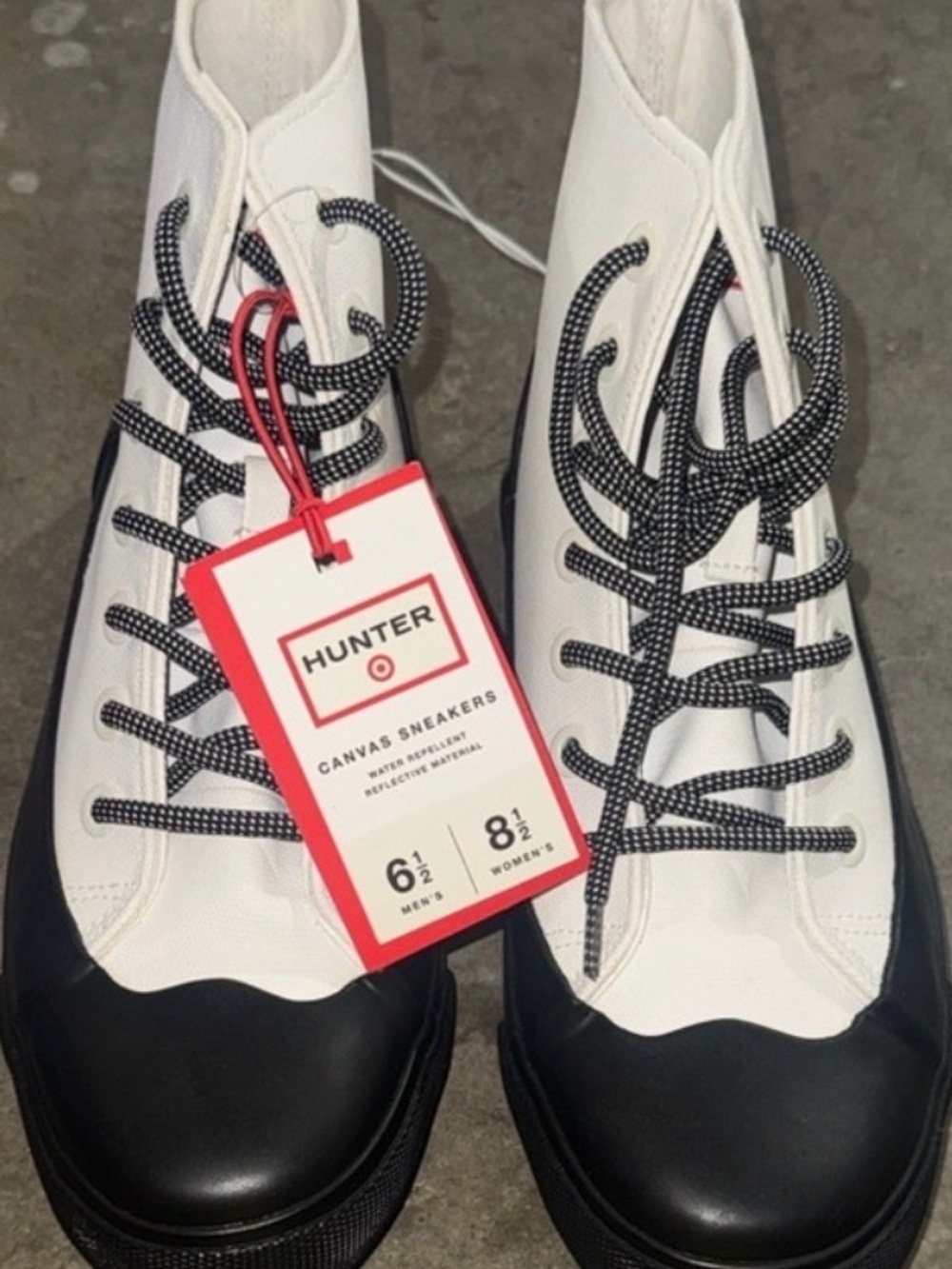 Hunter Monochrome Lace-Up Boots